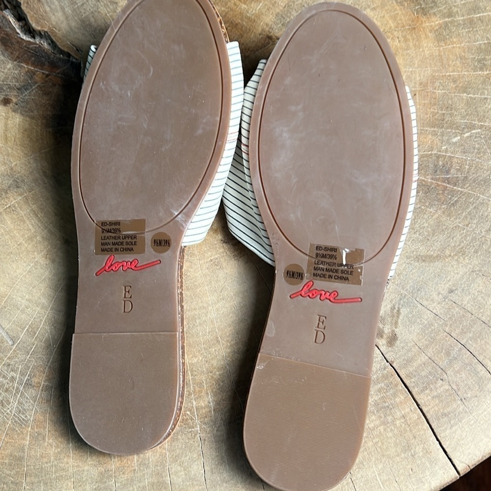 ED Love Women Shoes Size 9.5 New Flip Flops Leather Sandals new. A402 - Picture 2 of 4